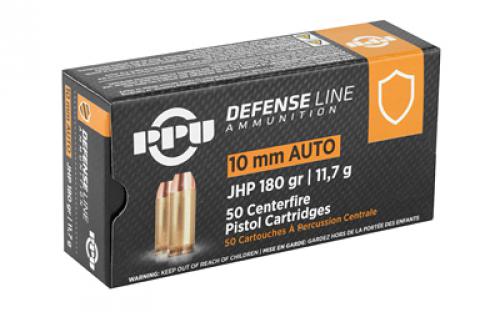 Prvi Partizan Handgun Defense, 10MM, 180Grain, Jacketed Hollow Point, 50 Round Box PPD10