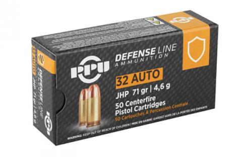 Prvi Partizan Handgun Defense, 32 ACP, 71Grain, Jacketed Hollow Point, 50 Round Box PPD32A