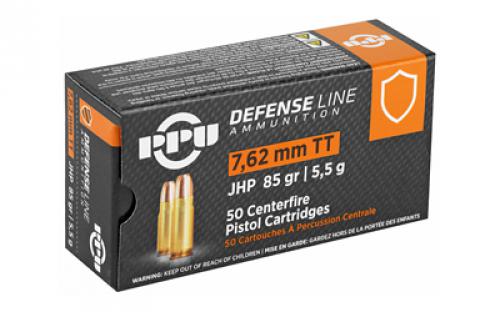 Prvi Partizan Handgun Defense, 7.62X25 Tokarev, 85Grain, Jacketed Hollow Point, 50 Round Box PPD7T