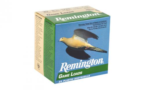 Remington Game Load, 20 Gauge, 2.75", #7.5, 3.25 Dr, 1 oz., 25 Round Box R20042