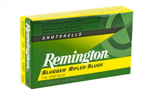 Remington Slugger, 12 Gauge, 2.75", 1oz, Rifled Slug, 5 Round Box 20300