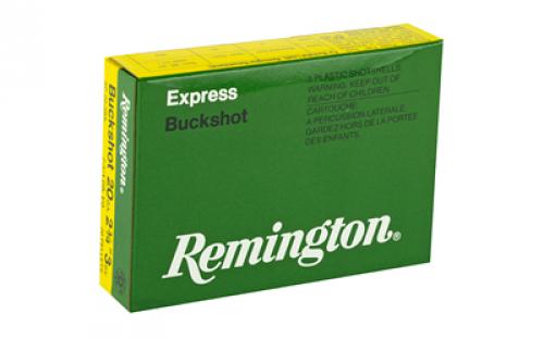 Remington Express, 20 Gauge, 3 Buck, 2 3/4 Dram, Buckshot, 20 Pellets, 5 Round Box 20630