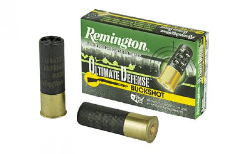 Remington Ultimate Defense Buckshot, 12 Gauge 3, 00 Buck Shotshell, 15 Pellets, 5 Round Box r20633