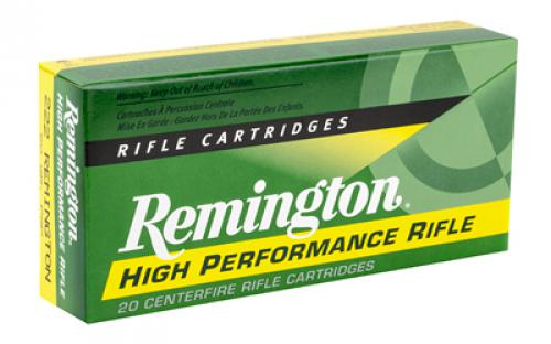 Remington High Performance, 222REM, 50 Grain, Pointed Soft Point, 20 Round Box 21303