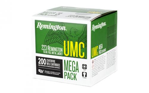 Remington UMC, 223 Remington, 55 Grain, Full Metal Jacket, Mega Pack, 200 Round Box 23683