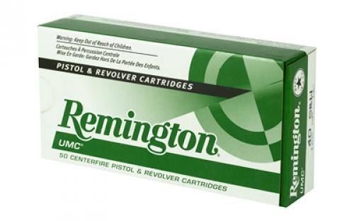 Remington UMC, 40 S&W, 165 Grain, Full Metal Jacket, 50 Round Box 23746