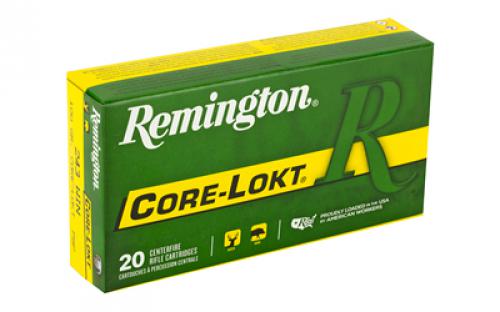 Remington Core Lokt, 243 Winchester, 100 Grain, Pointed Soft Point, 20 Round Box R27802