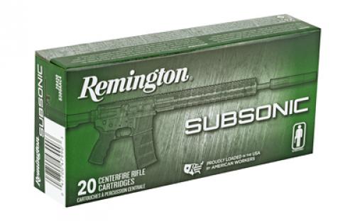 Remington Remington Subsonic, 300 Blackout, 220 Grain, Open Tip Flat Base, 20 Round Box 28430