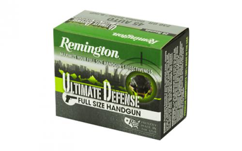 Remington Ultimate Defense, 45 ACP, 230 Grain, Brass Jacketed Hollow Point, 20 Round Box 28942