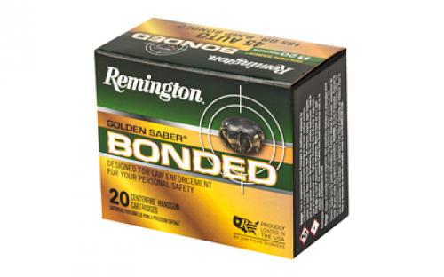 Remington Golden Saber, 45 ACP, 185 Grain, Brass Jacketed Hollow Point Bonded, 20 Round Box 29325