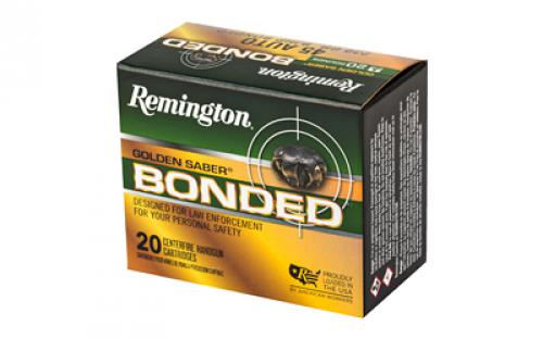 Remington Golden Saber, 45 ACP, 230 Grain, Brass Jacketed Hollow Point Bonded, 20 Round Box 29327