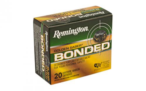 Remington Golden Saber, 9MM, 147 Grain, Brass Jacketed Hollow Point Bonded, 20 Round Box 29343