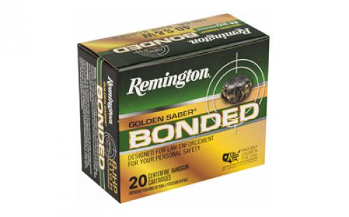 Remington Golden Saber, 40 S&W, 165 Grain, Brass Jacketed Hollow Point Bonded, 20 Round Box 29363