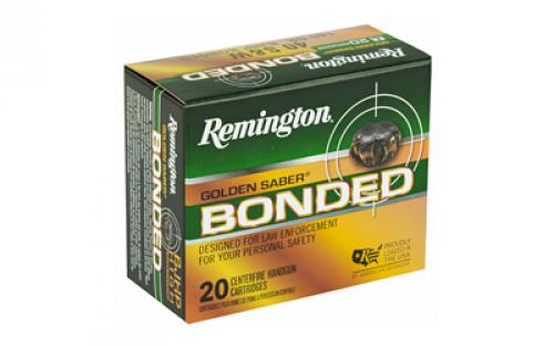 Remington Golden Saber, 40 S&W, 180 Grain, Brass Jacketed Hollow Point Bonded, 20 Round Box 29365