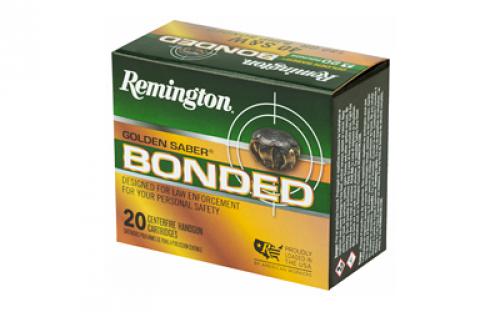 Remington Golden Saber, 40 S&W, 180 Grain, Brass Jacketed Hollow Point Bonded, 20 Round Box 29365