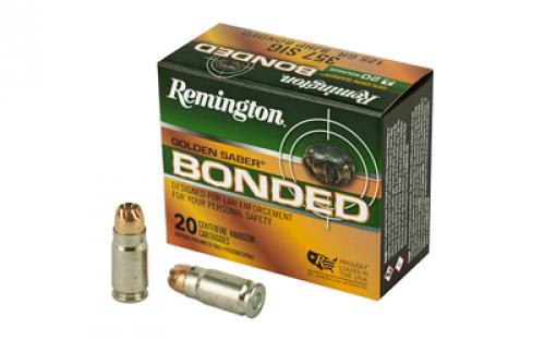 Remington Golden Saber, 357 Sig, 125 Grain, Brass Jacketed Hollow Point Bonded, 20 Round Box 29407