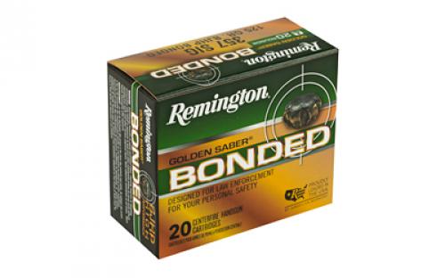 Remington Golden Saber, 357 Sig, 125 Grain, Brass Jacketed Hollow Point Bonded, 20 Round Box 29407