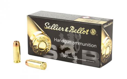 Sellier & Bellot Pistol, 10MM, 180Gr, Jacketed Hollow Point, 50 Round Box SB10B