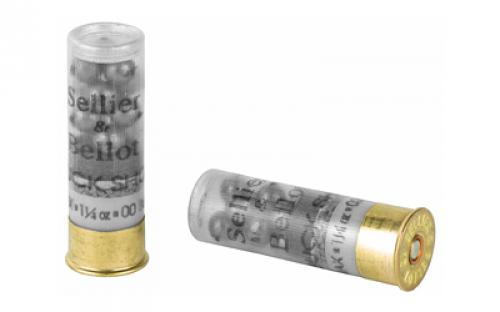 Sellier & Bellot Shotshell, 12 Gauge, 2.75", 00 Buck, 12 Pellets, 10 Round Box SB12BSE