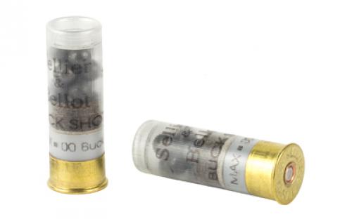 Sellier & Bellot Shotshell, 12 Gauge, 2.75", 00 Buck, 9 Pellets, 25 Round Box SB12BSG