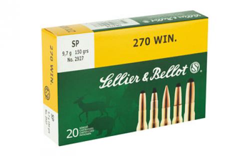 Sellier & Bellot Rifle, 270WIN, 150 Grain, Soft Point, 20 Round Box SB270A