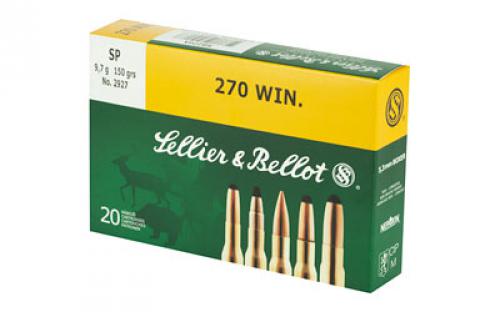 Sellier & Bellot Rifle, 270WIN, 150 Grain, Soft Point, 20 Round Box SB270A