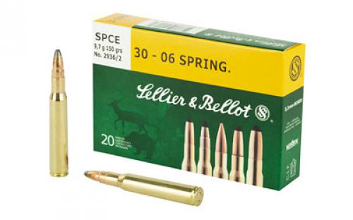 Sellier & Bellot Rifle, 30-06, 150 Grain, SPCE, 20 Round Box SB3006C