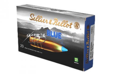 Sellier & Bellot Exergy Blue Bullet, Rifle Ammunition, 30-06 Springfield, 165 Grains, Lead Free Tipped Boat Tail, 20 Rounds per Box, 240 Rounds per Case SB3006XA