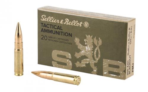 Sellier & Bellot Rifle, 300 Blackout, 124 Grain, Full Metal Jacket, 20 Round Box SB300BLKA