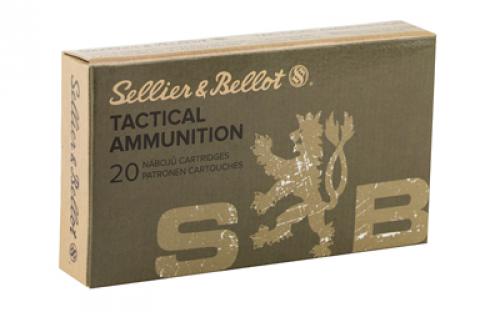 Sellier & Bellot Rifle, 300 Blackout, 200 Grain, Full Metal Jacket, Subsonic, 20 Round Box SB300BLKSUBA