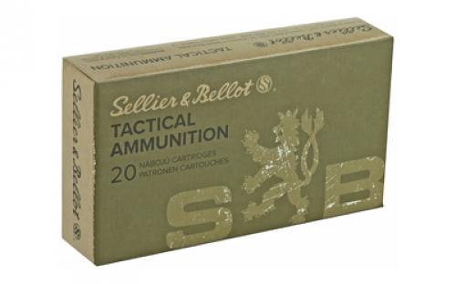 Sellier & Bellot Rifle, 308WIN, 147 Grain, Full Metal Jacket, 20 Round Box SB308A