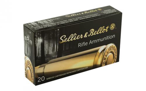 Sellier & Bellot Rifle, 308WIN, 180 Grain, Soft Point, 20 Round Box SB308C