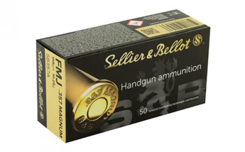 Sellier & Bellot Pistol, 357MAG, 158 Grain, Full Metal Jacket, 50 Round Box SB357A