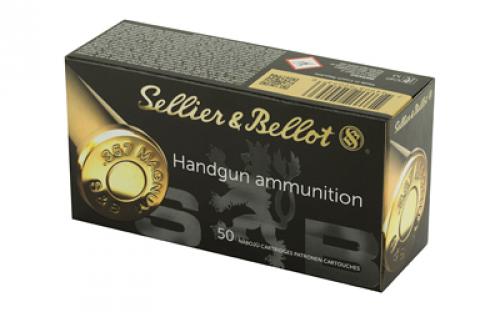 Sellier & Bellot Pistol, 357MAG, 158 Grain, Full Metal Jacket, 50 Round Box SB357A