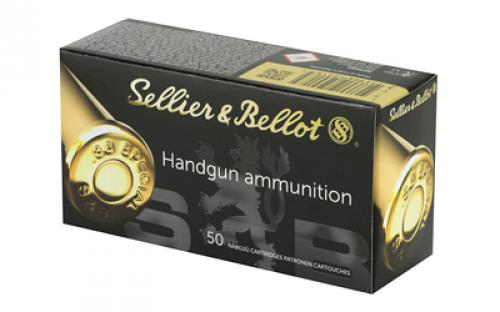 Sellier & Bellot Pistol, 38 Special, 158 Grain, Lead Round Nose, 50 Round Box SB38A