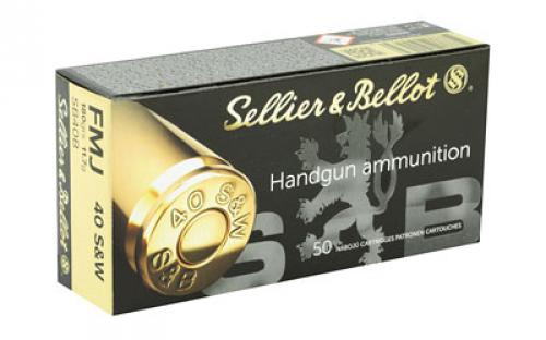 Sellier & Bellot Pistol, 40S&W, 180 Grain, Full Metal Jacket, 50 Round Box SB40B