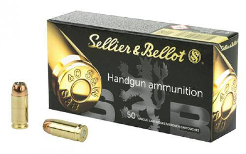 Sellier & Bellot Pistol, 40 S&W, 180 Grain, Jacketed Hollow Point, 50 Round Box SB40C