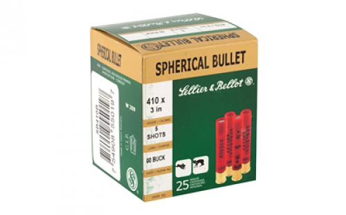 Sellier & Bellot Super Speed, 410 Gauge, 3" Chamber, Buckshot 5 Pellets, 25 Round Box SB410B