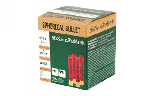 Sellier & Bellot Super Speed, 410 Gauge, 3" Chamber, Buckshot 5 Pellets, 25 Round Box SB410B