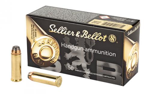 Sellier & Bellot Pistol, 44 Mag, 240 Grain, Semi Jacketed Hollow Point, 50 Round Box SB44C