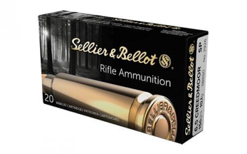 Sellier & Bellot Rifle, 6.5 Creedmoor, 156 Grain, Soft Point, 20 Round Box SB65D