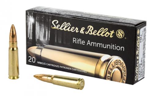 Sellier & Bellot Rifle, 762X39, 124 Grain, Full Metal Jacket, Non-Magnetic Projectile, 20 Round Box SB76239A