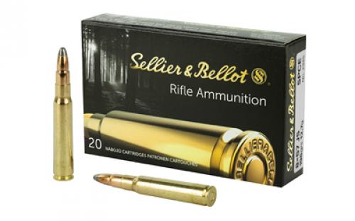 Sellier & Bellot Rifle, 8MM Mauser, 196 Grain, Soft Point Cut-Through Edge, 20 Round Box SB857JSB