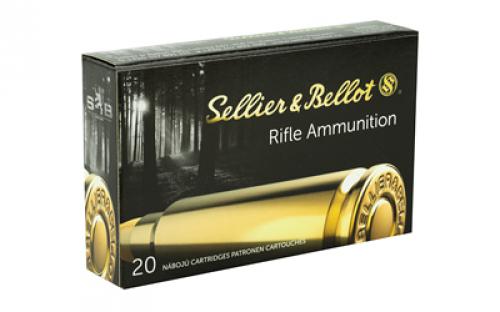 Sellier & Bellot Rifle, 8MM Mauser, 196 Grain, Soft Point Cut-Through Edge, 20 Round Box SB857JSB