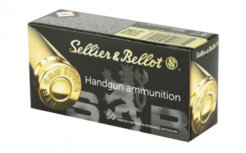 Sellier & Bellot Pistol, 9MM, 124 Grain, Full Metal Jacket, 50 Round Box SB9B