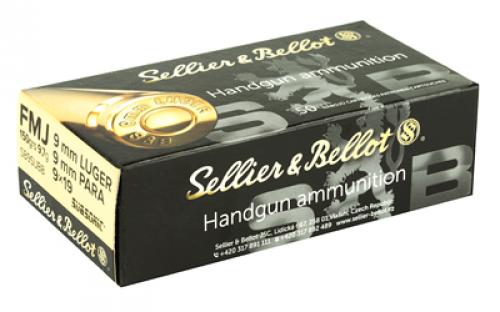 Sellier & Bellot Pistol, 9MM, Subsonic, 150 Grain, Full Metal Jacket, 50 Round Box SB9SUBB