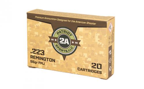 STV Technology Patriot, 223 Remington, 55 Grain, Full Metal Jacket, 20 Round Box P223055F