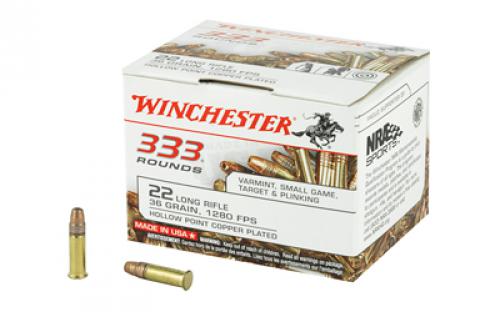 Winchester Ammunition Rimfire, 22LR, 36 Grain, Hollow Point, 333 Round Brick 22LR333HP