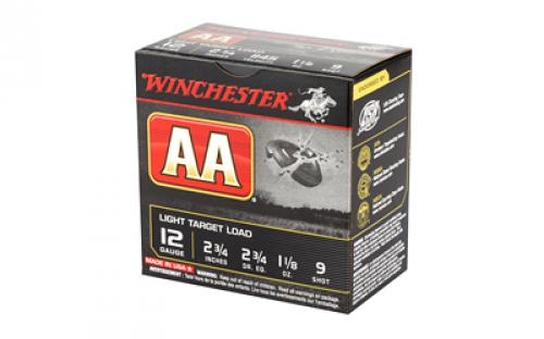 Winchester Ammunition AA Target, 12 Gauge, 2.75", #9, 2 3/4 Dram, 1.125 oz., Shotshell, 25 Round Box AA129