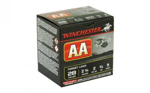 Winchester Ammunition AA Target Load, 28 Gauge, 2.75", #9, .75 oz, Shotshell, 25 Round Box AA289